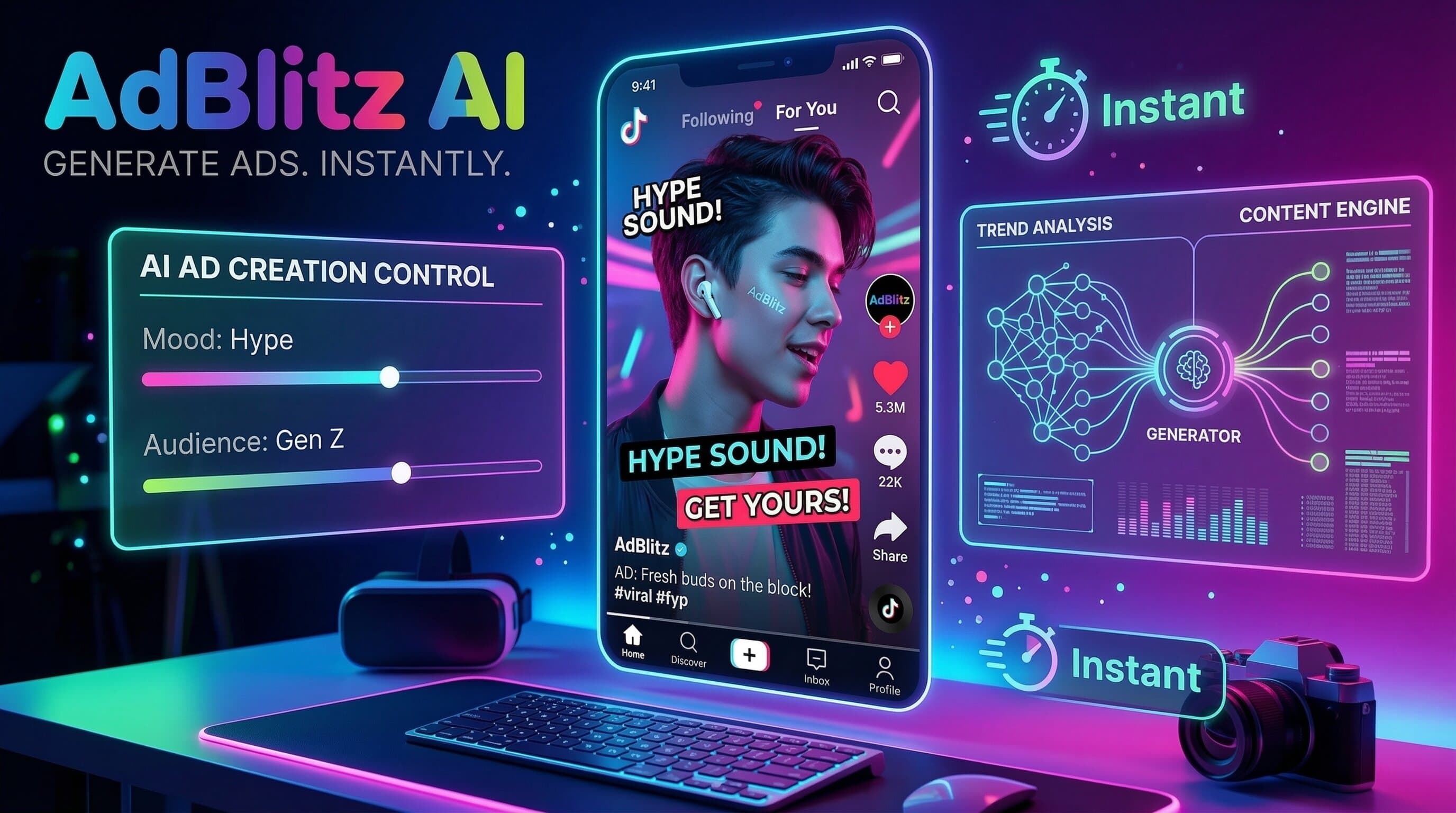 AI tool creating TikTok video advertisements from product images in minutes