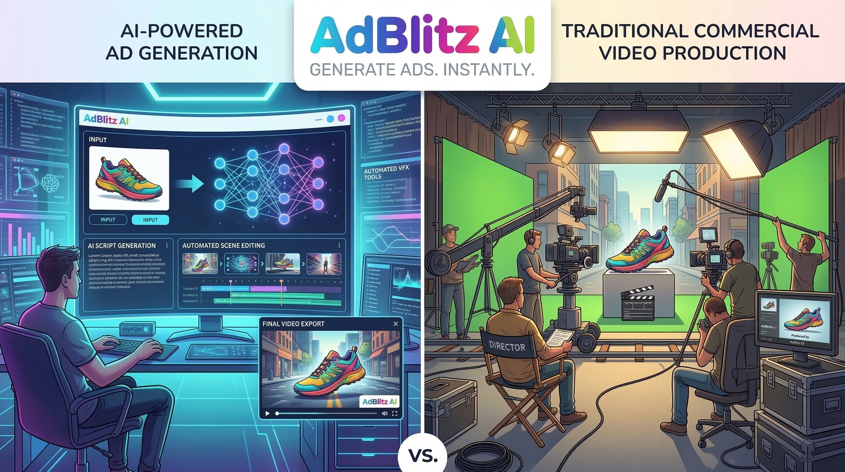 AI platform generating UGC style advertisements without hiring influencers